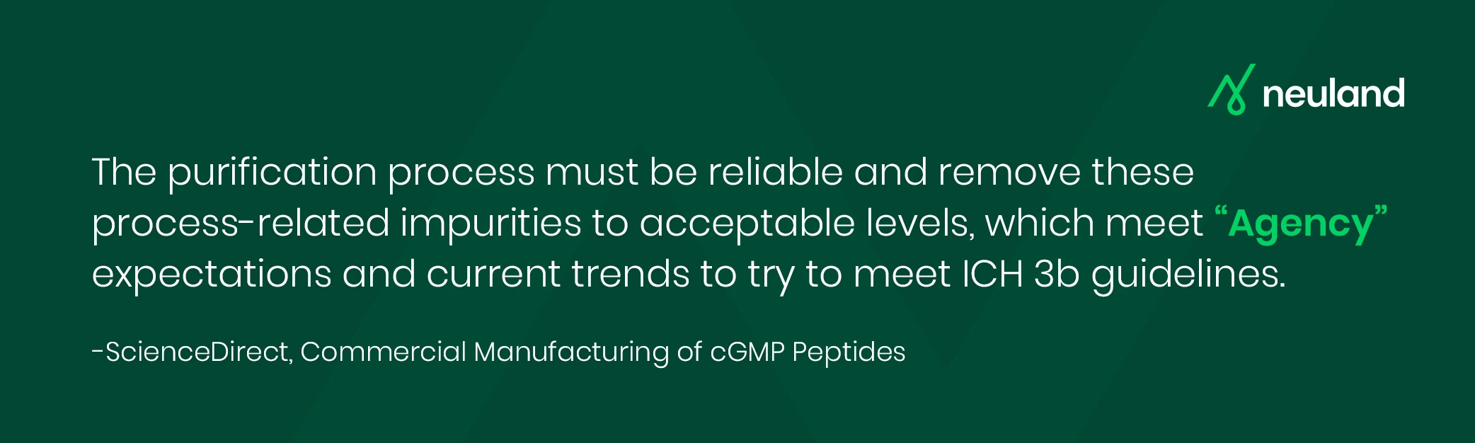 The importance and requirements of the peptide purification process